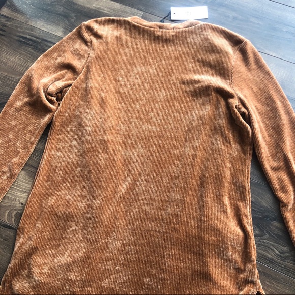 Socialite Chenille Longline Cardigan Rust large - Picture 8 of 9